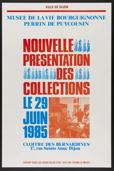 estampe MUSEE DE LA VIE BOURGUIGNONNE  PERRIN DE PUYCOUSIN  NOUVELLE  PRESENTATION  DES  COLLECTIONS 1985.51.603 Photo