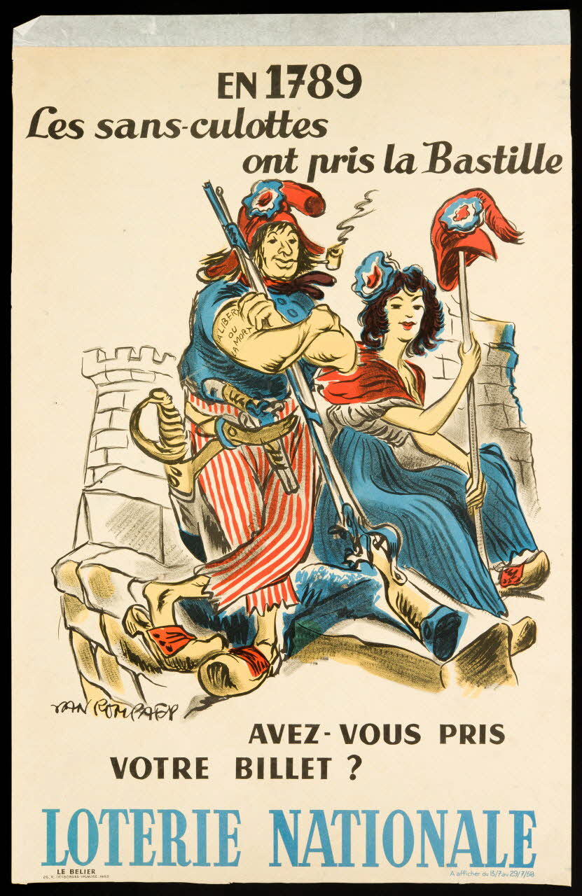 Van Rompaey ; Belier Le affiche LOTERIE NATIONALE Paris 1958 1985.51.605 Photo