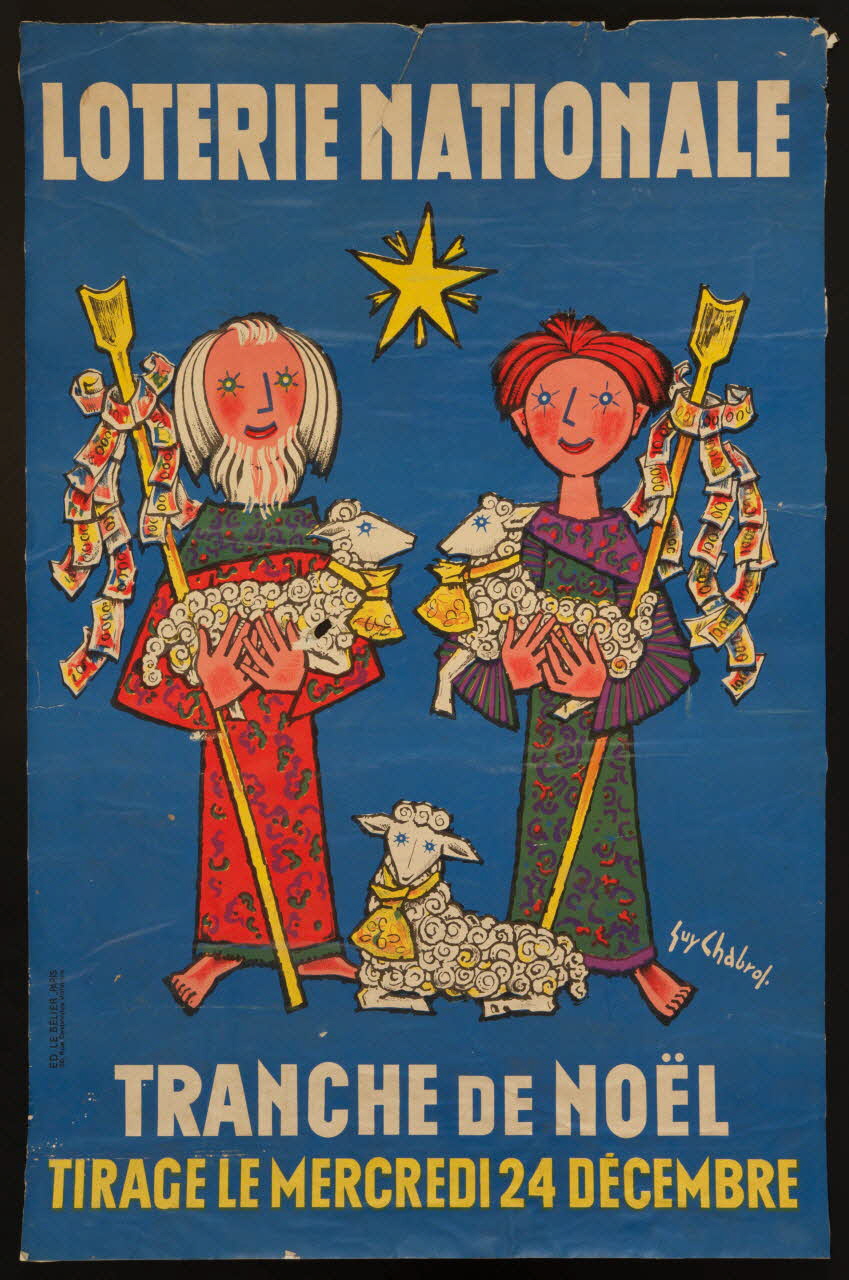 estampe LOTERIE NATIONALE  TRANCHE DE NOËL 1985.51.606 Photo