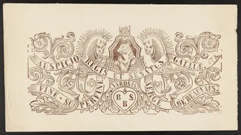 estampe AUSPICIO REGIS ET SENATUS GALLIAE.  FINE - SUPERFINE. SERGE DE BEAUVAIS. 1985.51.623 Photo