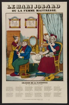 Dembour et Gangel estampe LE MARI JOBARD  OU LA FEMME MAITRESSE. Metz 1840-1852 1985.51.653 Photo