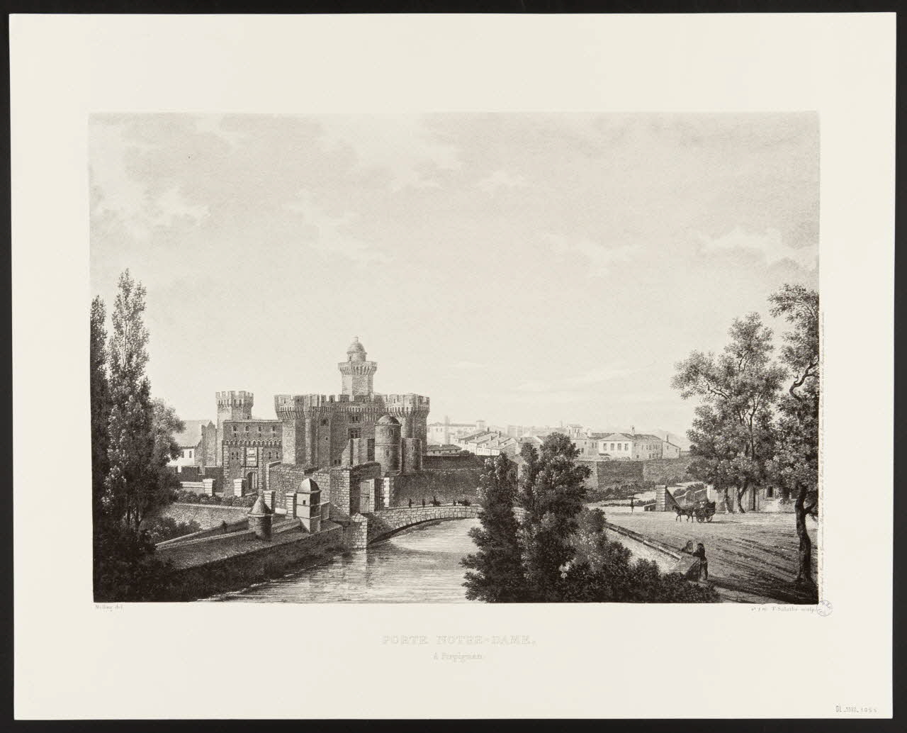 estampe PORTE NOTRE-DAME,  à Perpignan. 1985.51.656 Photo