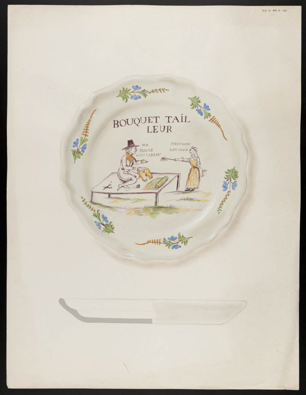 Alliot René ; Jean-Henri Gaudron dessin Plat patronymique 1943 1985.51.7 Photo