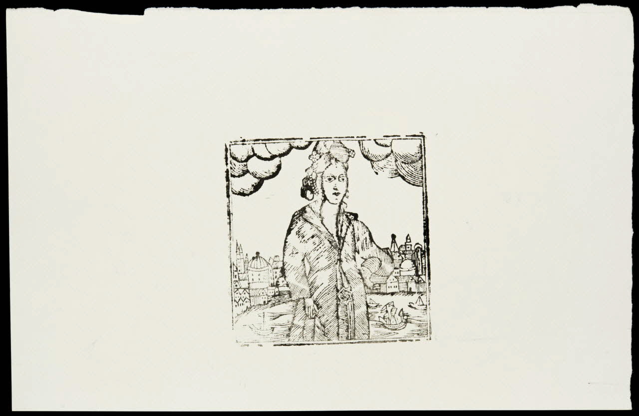 estampe Femme devant un port 1985.51.712.11 Photo