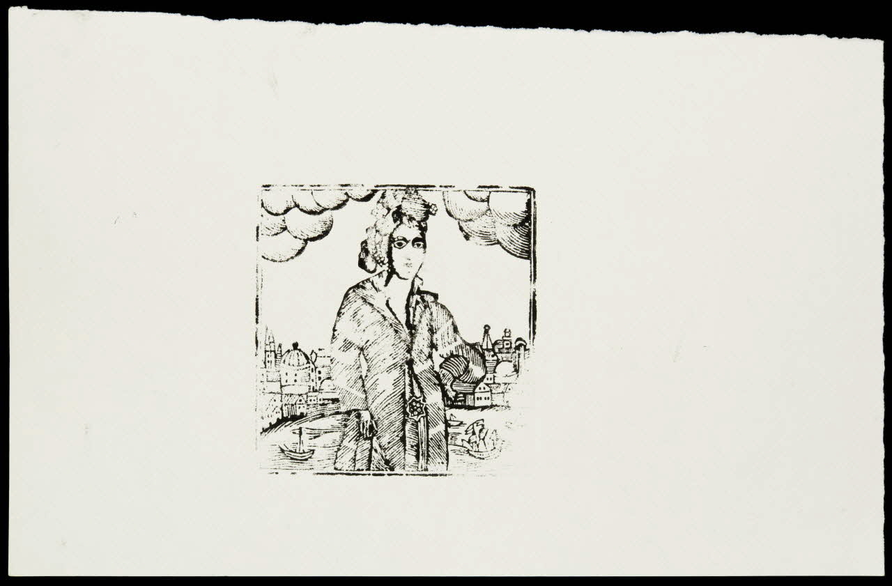 estampe Femme devant un port 1985.51.712.14 Photo