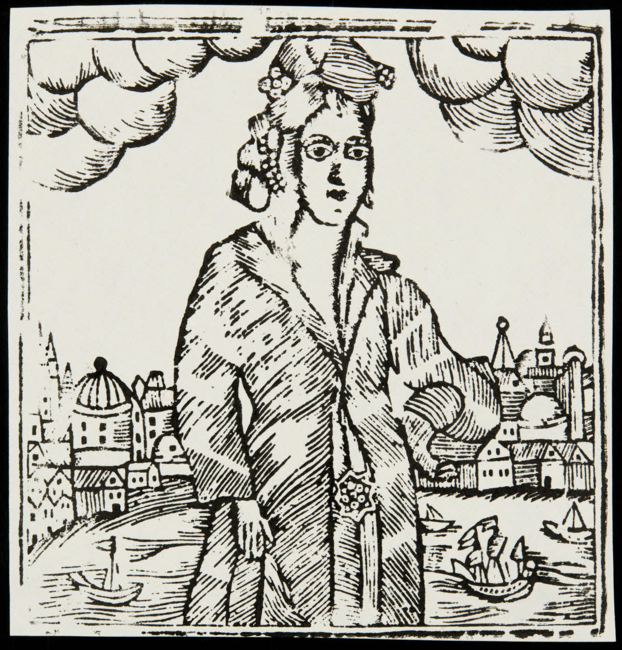 estampe Femme devant un port 1985.51.712.2 Photo