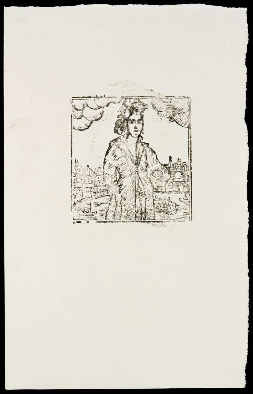 estampe Femme devant un port 1985.51.712.4 Photo