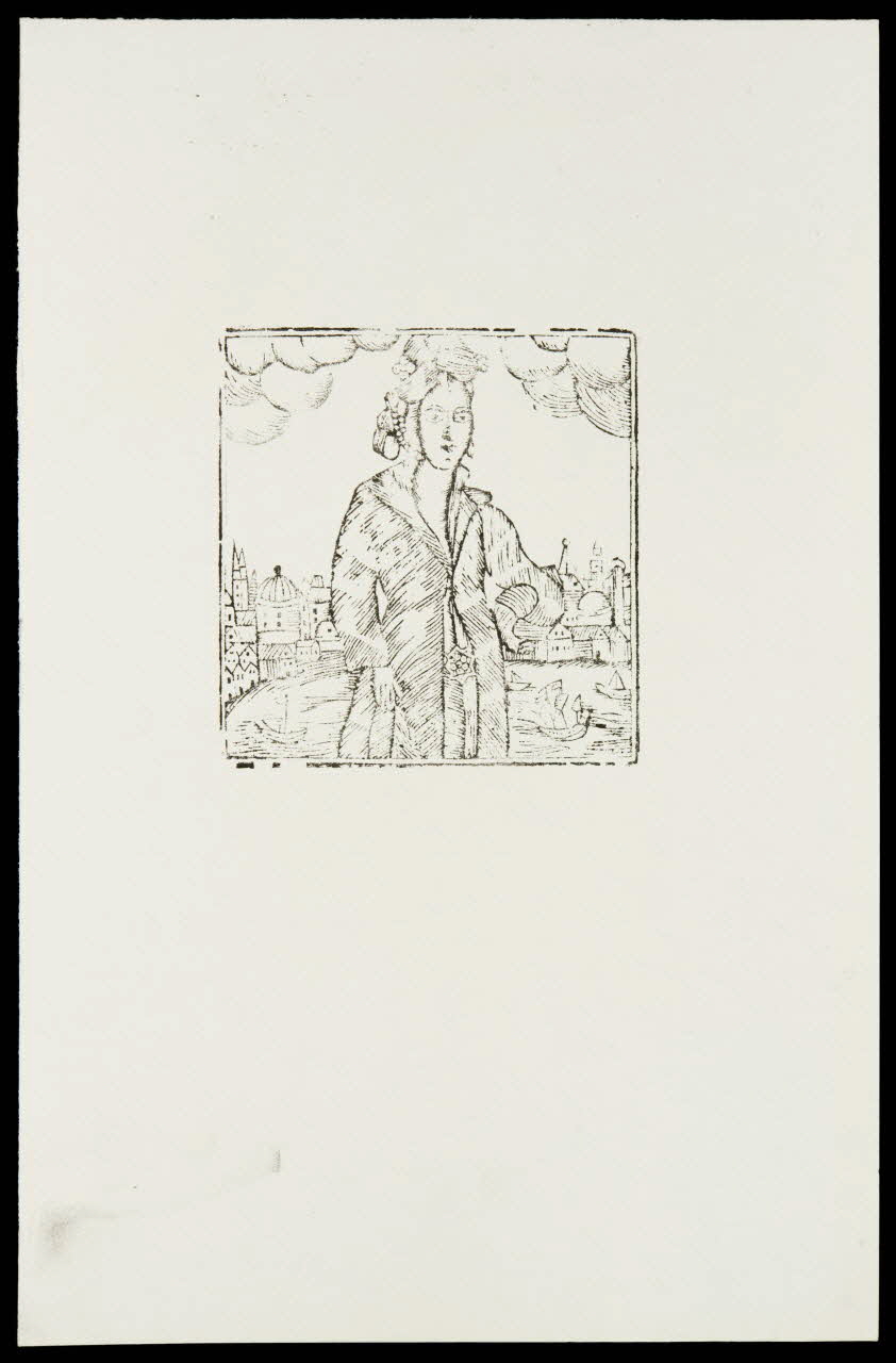 estampe Femme devant un port 1985.51.712.7 Photo