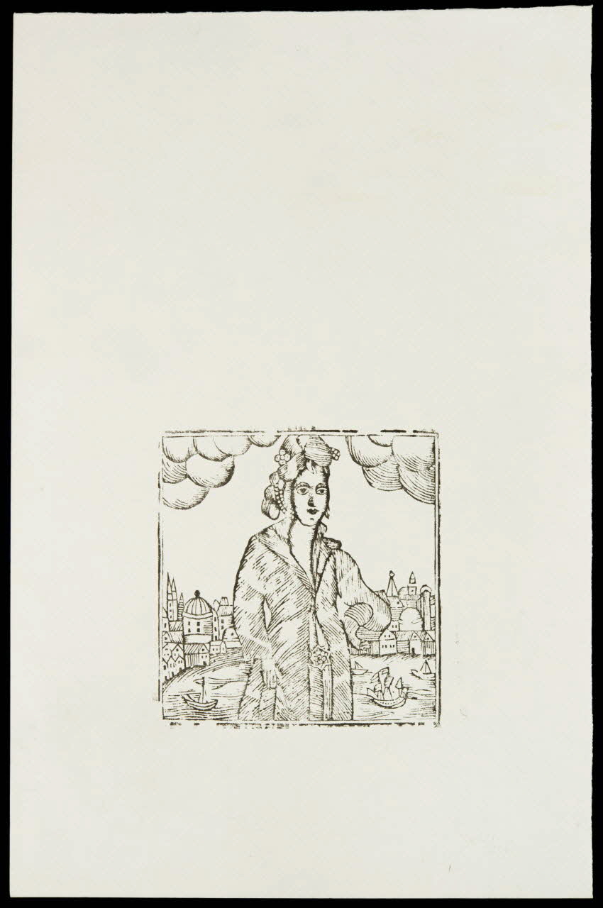 estampe Femme devant un port 1985.51.712.8 Photo