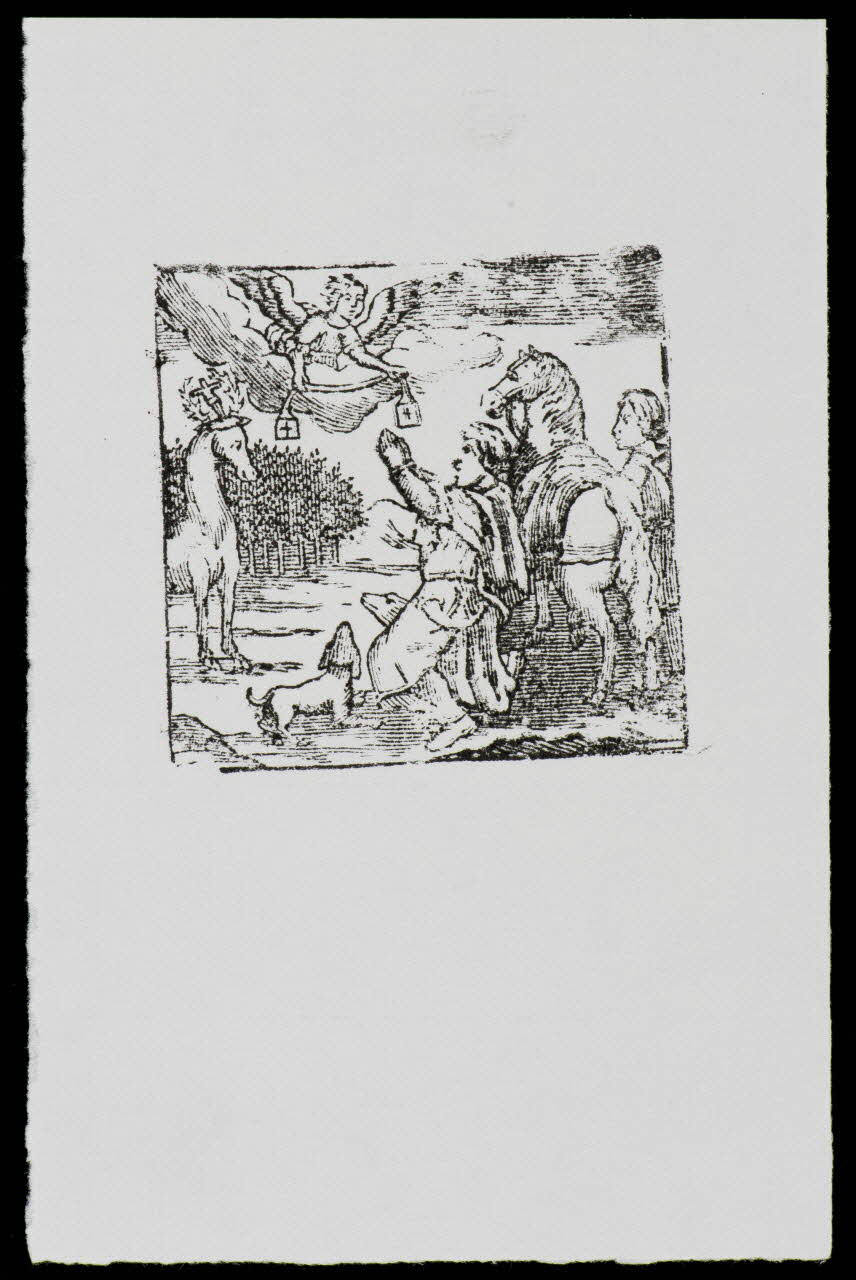 estampe Apparition d'un ange au dessus d'un homme 1985.51.713.2 Photo