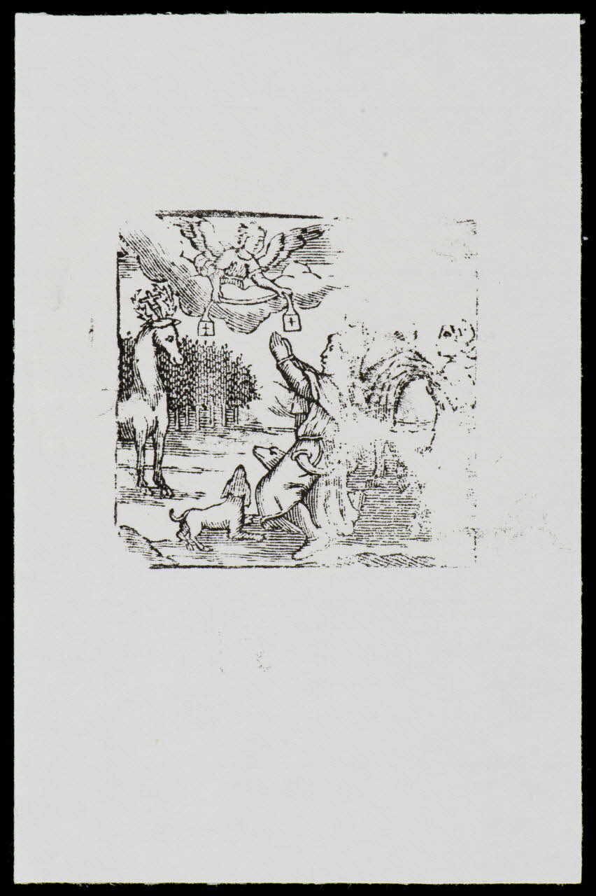 estampe Apparition d'un ange au dessus d'un homme 1985.51.713.3 Photo