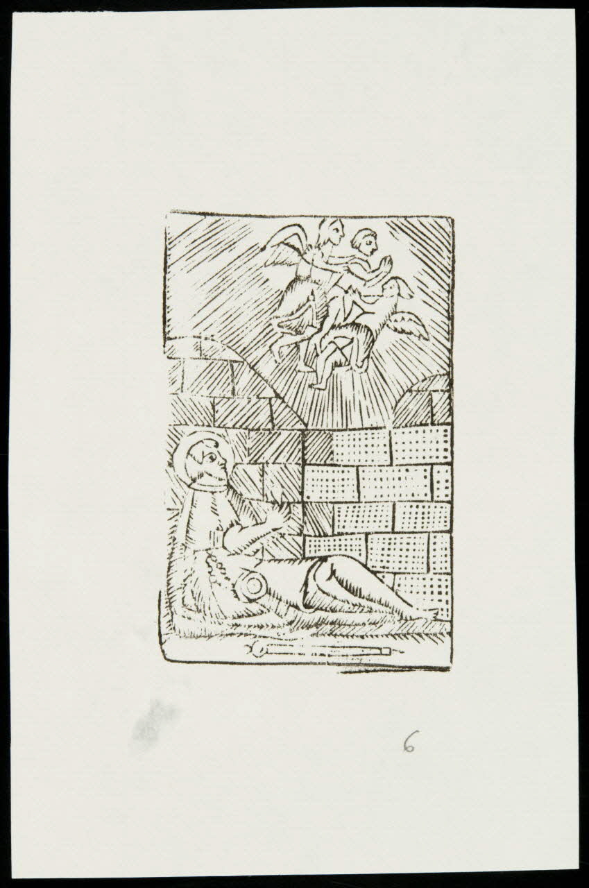 estampe Homme assis et anges 1985.51.717.3 Photo