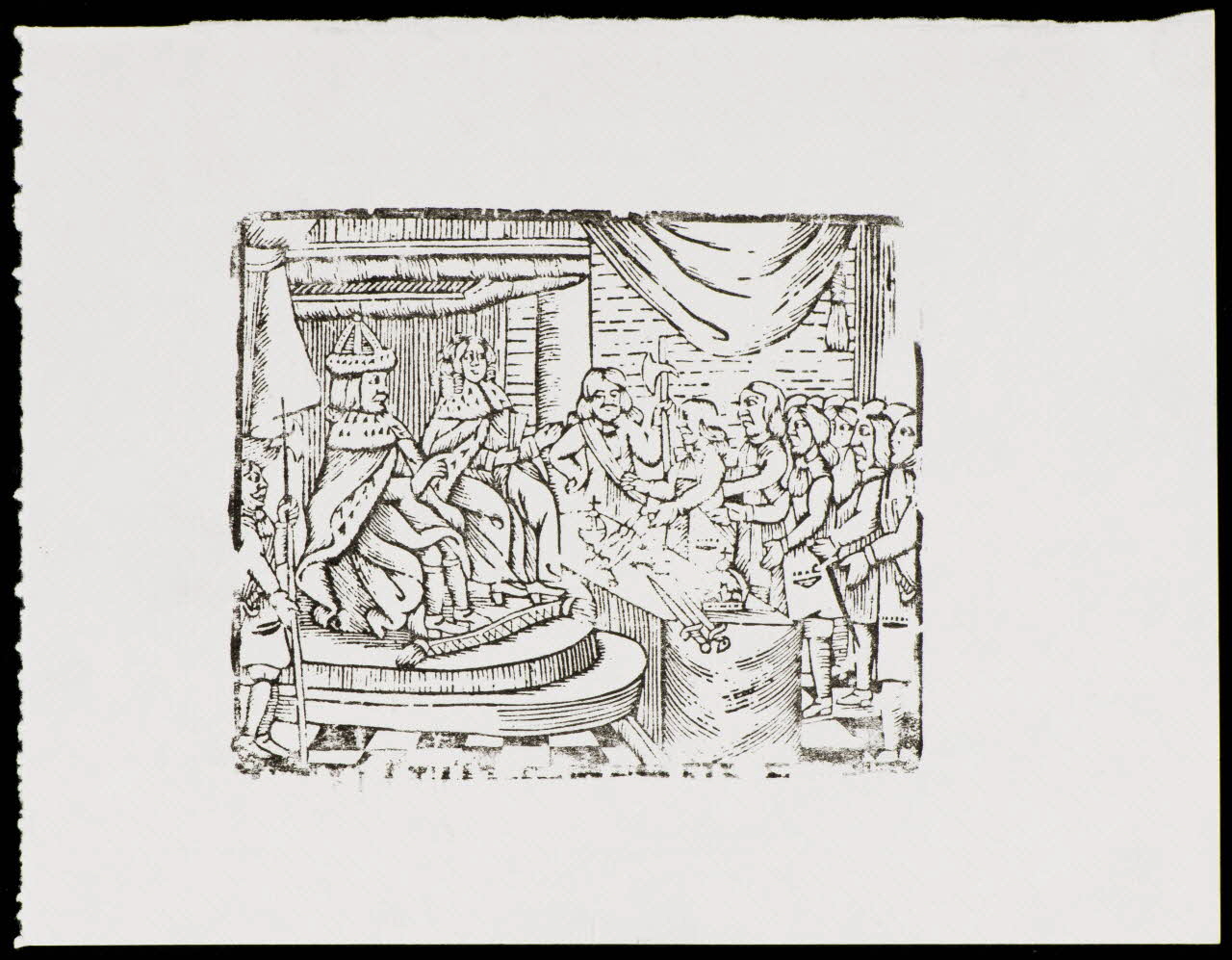 estampe Offrandes aux personnages royaux 1985.51.718.1 Photo