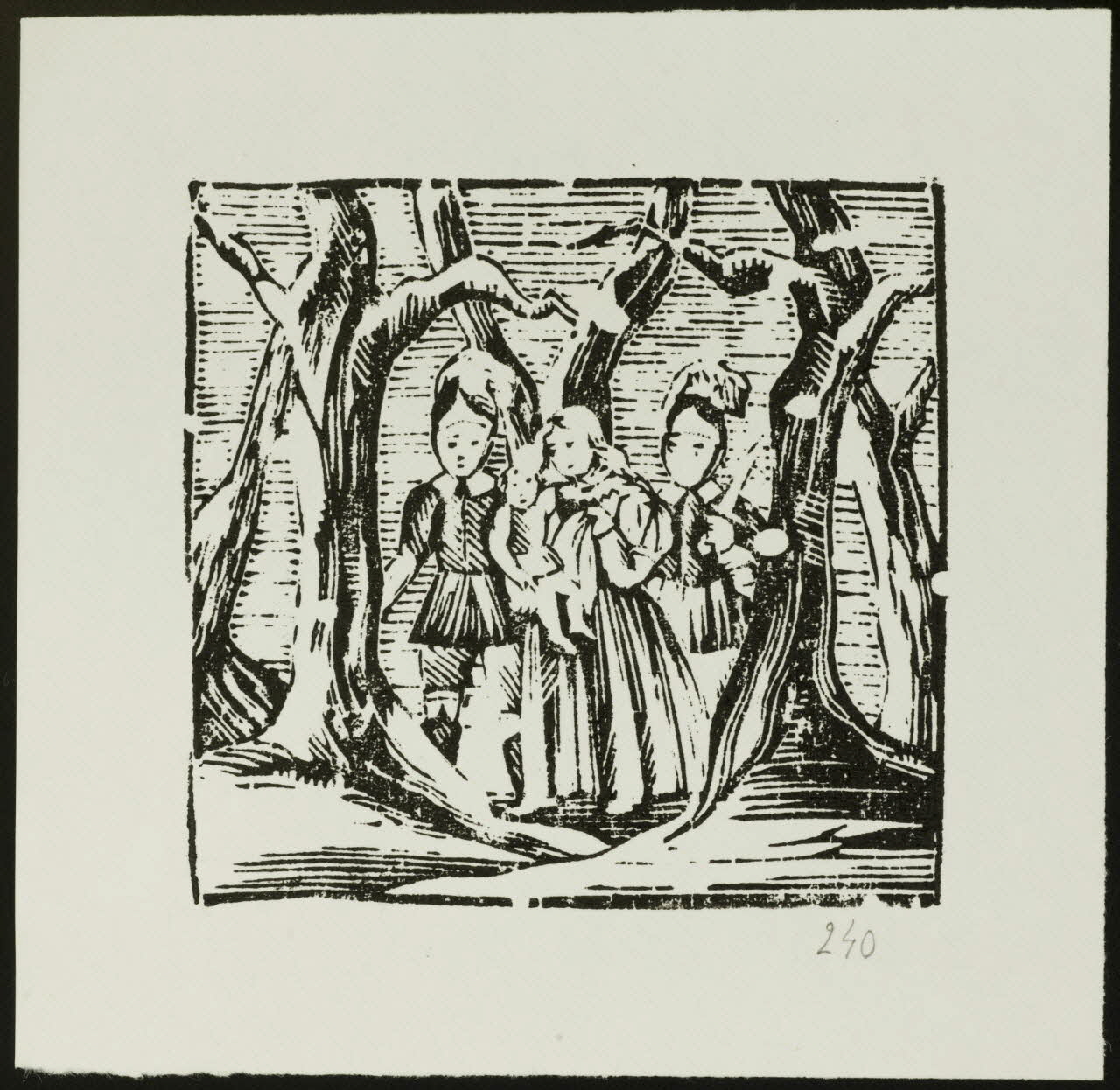 estampe Geneviève de Brabant emmenée dans les bois 1985.51.719.4 Photo