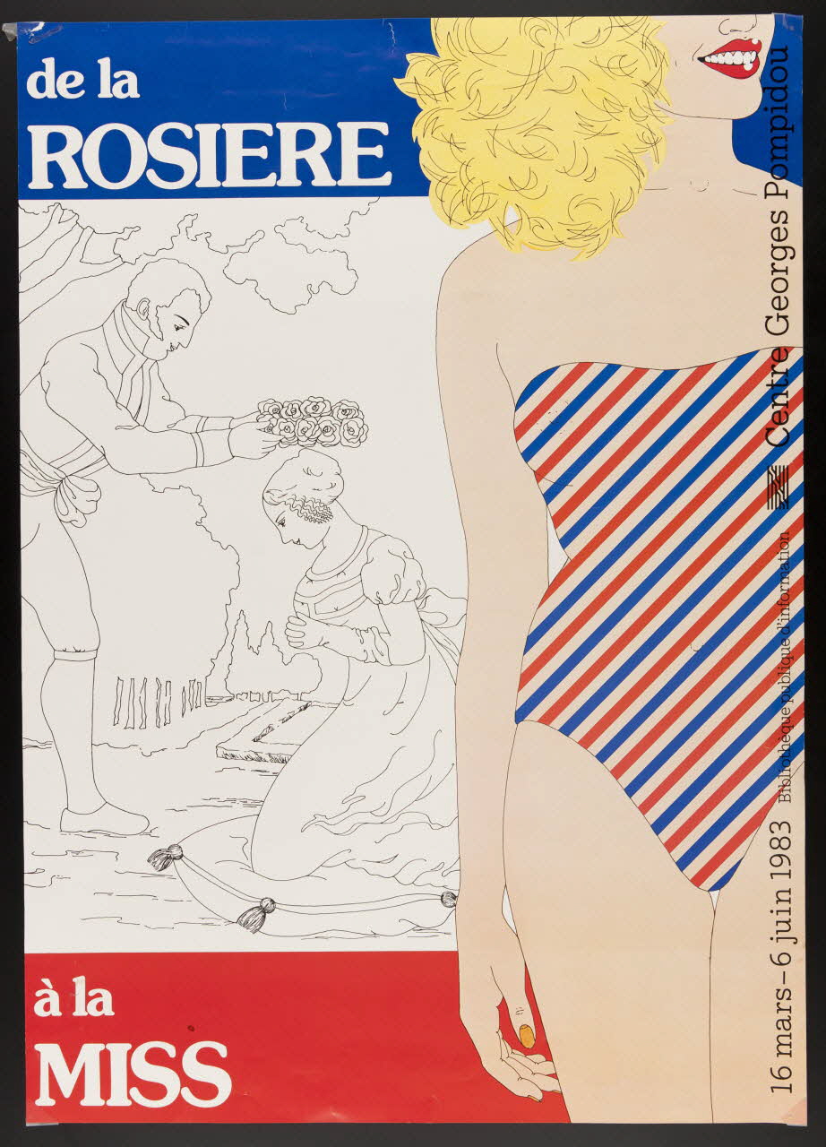 affiche de la ROSIERE  à la MISS 1983 1985.51.72 Photo Mucem