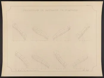 dessin PROJECTIONS DE BATTANTS DE PLAFONDS 1985.51.780 Photo