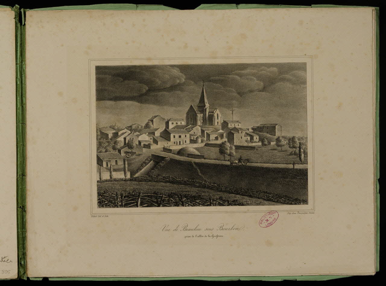 album Vue de Beaulieu sous Bourbon,  prise de l'allée de la Guissière. 1985.51.806 Photo