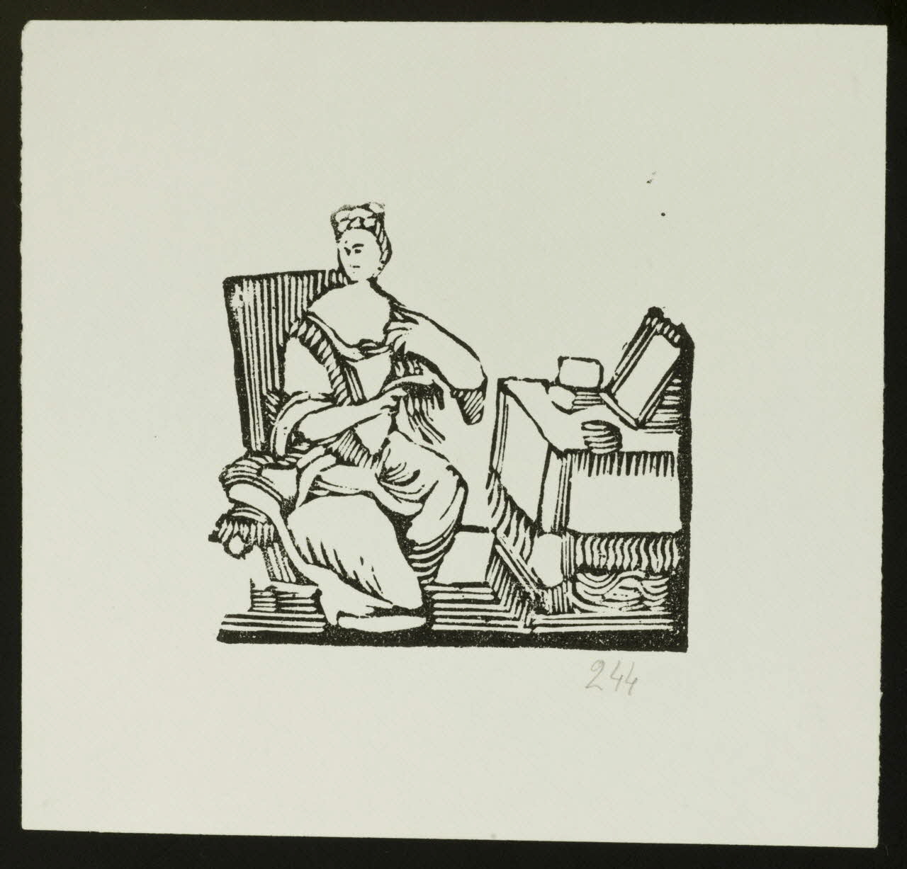 estampe Dame se coiffant 1985.51.823 Photo