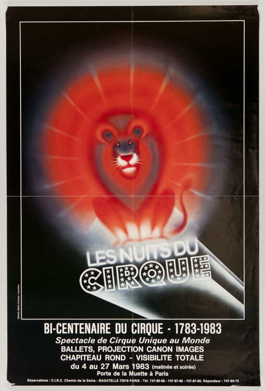 affiche LES NUITS DU CIRQUE  BI-CENTENAIRE DU CIRQUE - 1783-1983 1985.51.93 Photo
