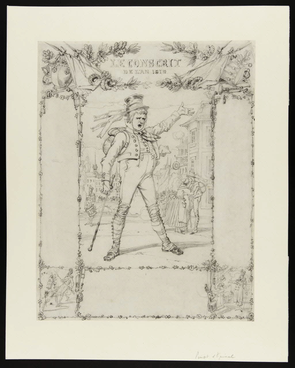 dessin LE CONSCRIT  DE L'AN 1810 1985.59.17 Photo