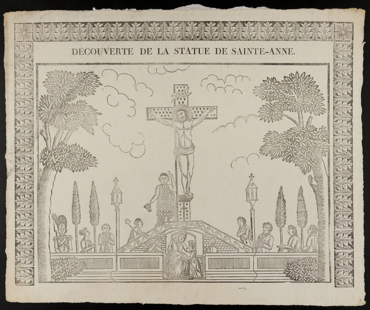 Eugénie Le Dilais imagerie ancienne DECOUVERTE DE LA STATUE DE SAINTE - ANNE Rennes 1823 1985.59.3 Photo