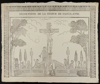 Eugénie Le Dilais imagerie ancienne DECOUVERTE DE LA STATUE DE SAINTE - ANNE Rennes 1823 1985.59.3  Photo