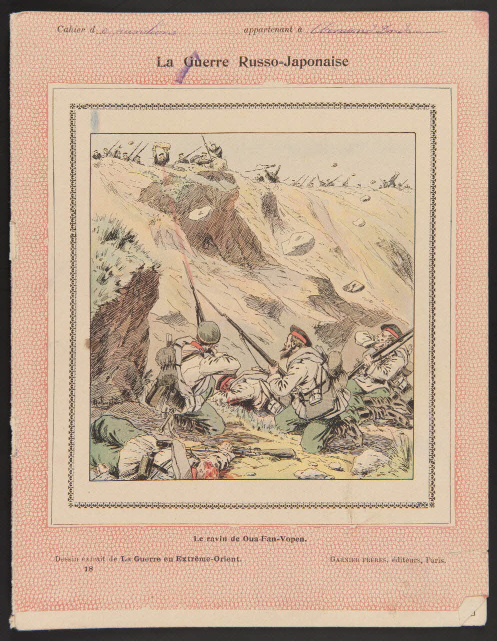 estampe La Guerre Russo-Japonaise  Le ravin de Oua-Fan-Vopen. 1985.61.109 Photo