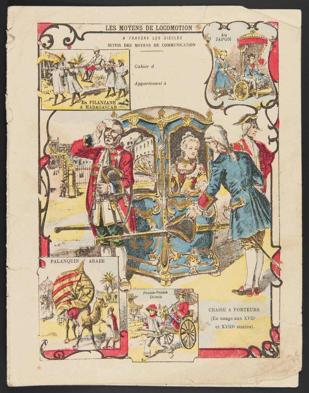 estampe LES MOYENS DE LOCOMOTION  A TRAVERS LES SIECLES 1985.61.11 Photo