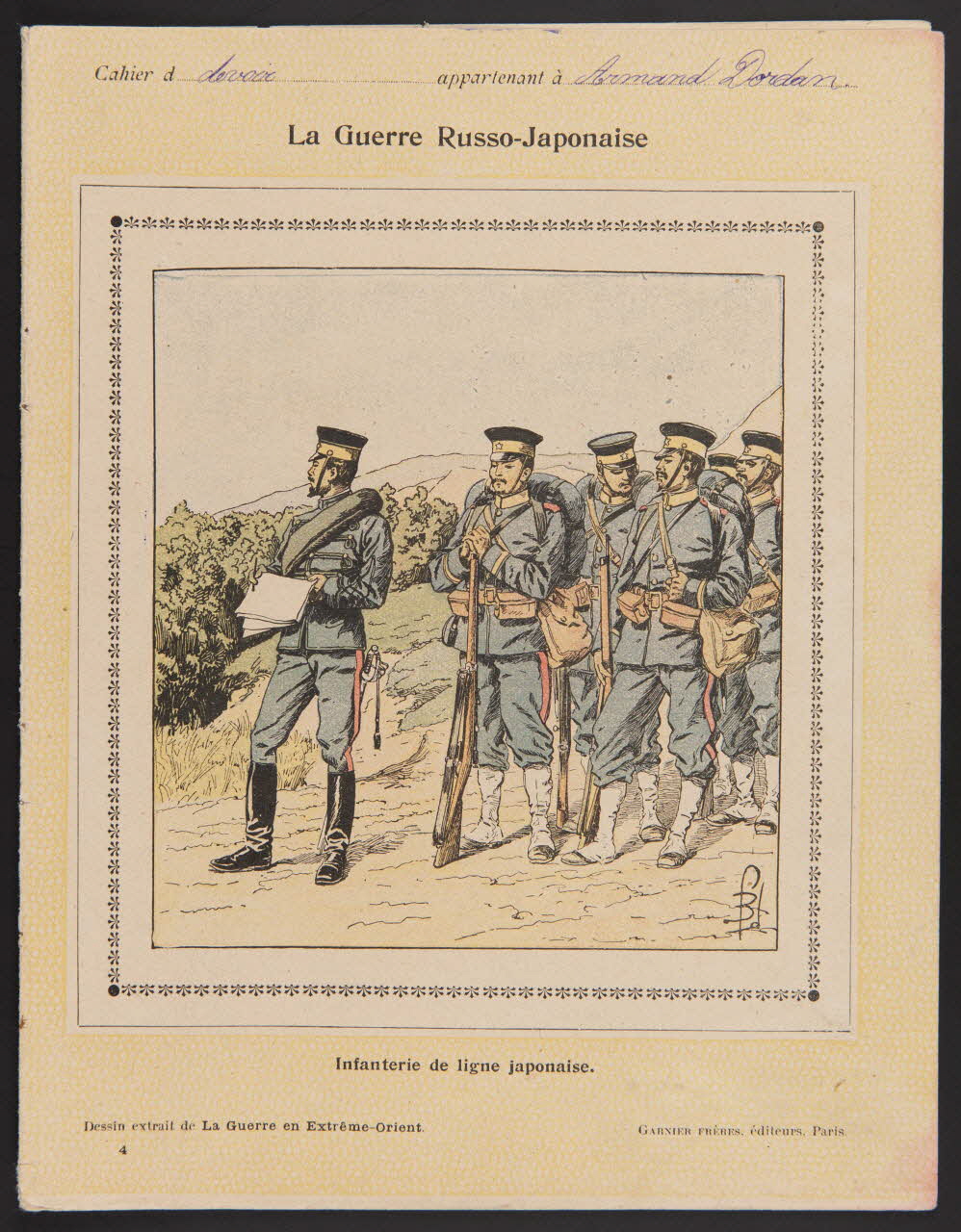 estampe La Guerre Russo-Japonaise  Infanterie de ligne japonaise. 1985.61.118 Photo