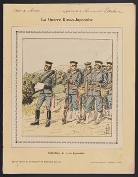 estampe La Guerre Russo-Japonaise  Infanterie de ligne japonaise. 1985.61.118 Photo