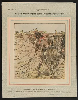 estampe RECITS PATRIOTIQUES SUR LA GUERRE DE 1870-1871  Combat de Forbach (6 Août 1870). 1985.61.128 Photo