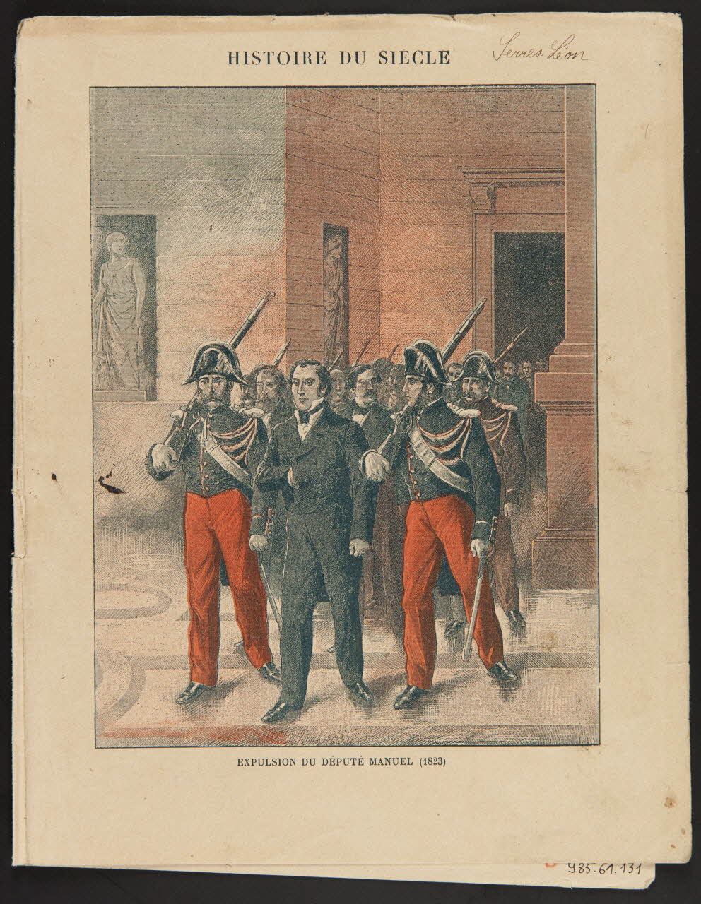 estampe EXPULSION DU DEPUTE MANUEL (1823) 1985.61.131 Photo