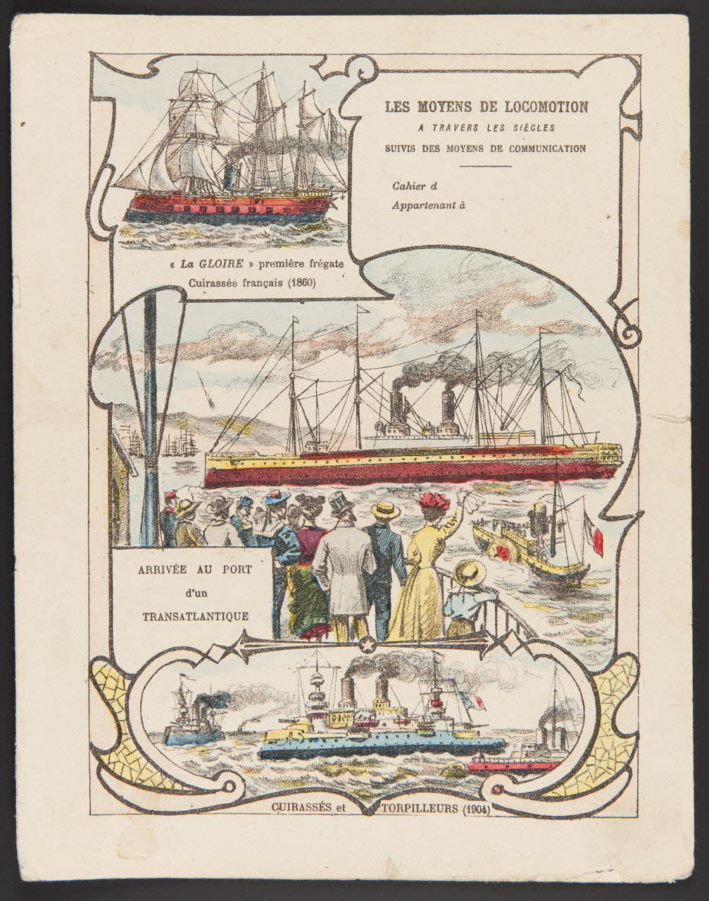 estampe LES MOYENS DE LOCOMOTION  A TRAVERS LES SIECLES 1985.61.14 Photo