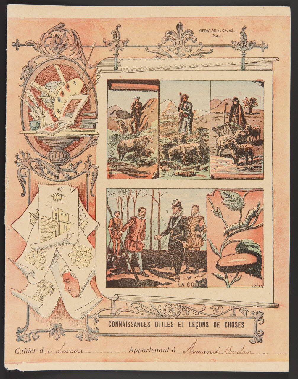 estampe CONNAISSANCES UTILES ET LECONS DE CHOSES  LA LAINE  LA SOIE 1985.61.15 Photo