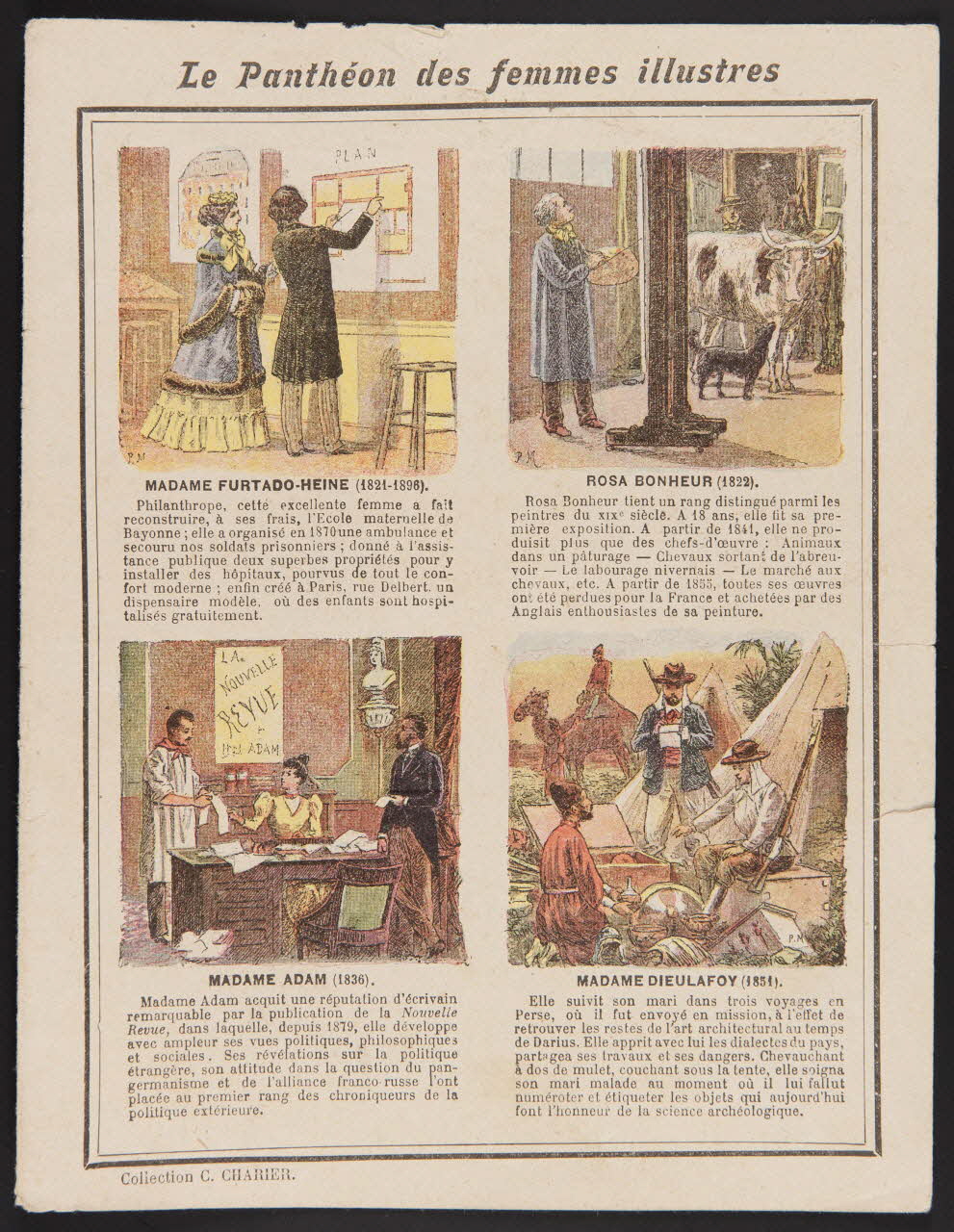 estampe Le Panthéon des femmes illustres 1985.61.157 Photo