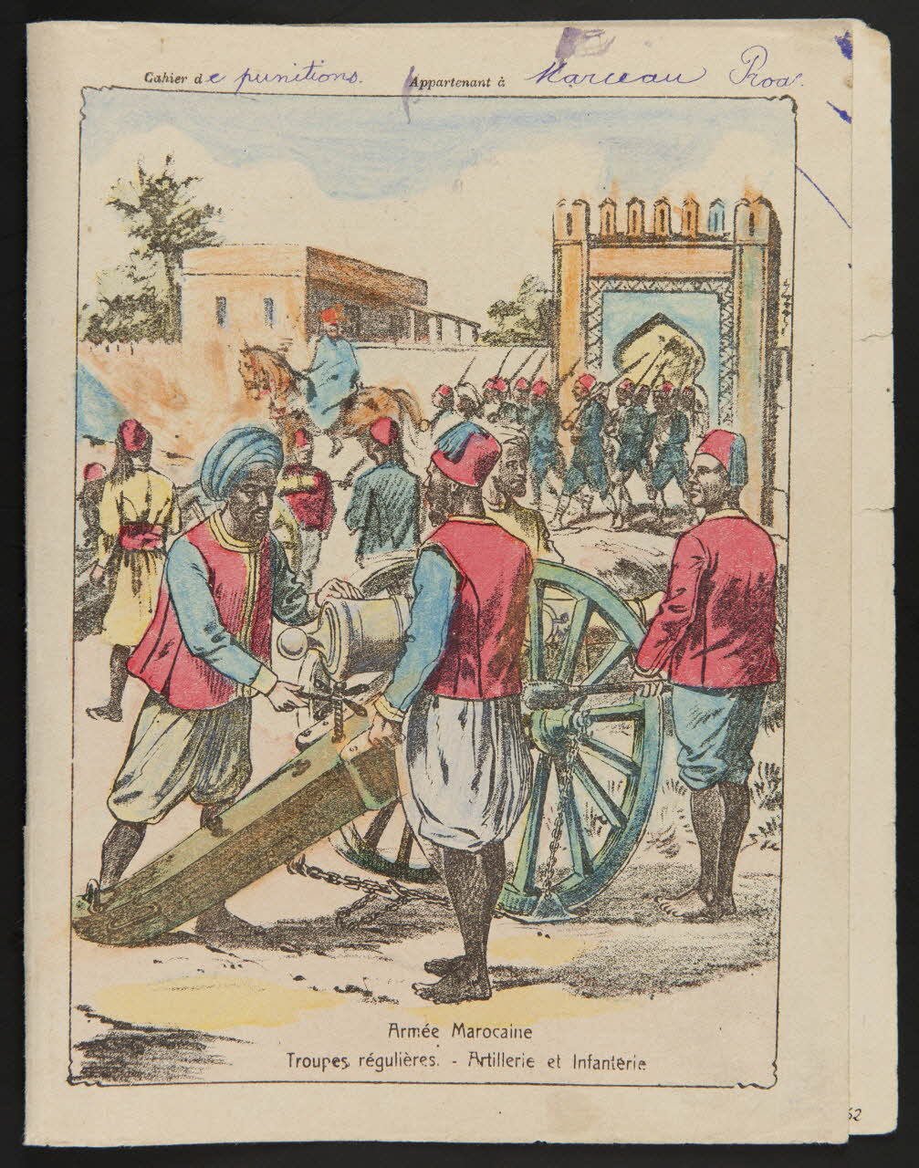 estampe Armée Marocaine  Troupes régulières. - Artillerie et Infanterie 1985.61.162 Photo