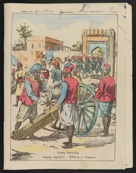 estampe Armée Marocaine  Troupes régulières. - Artillerie et Infanterie 1985.61.162 Photo