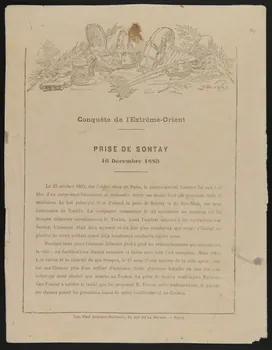 estampe PRISE DE SONTAY  16 Décembre 1883 1985.61.164 Photo