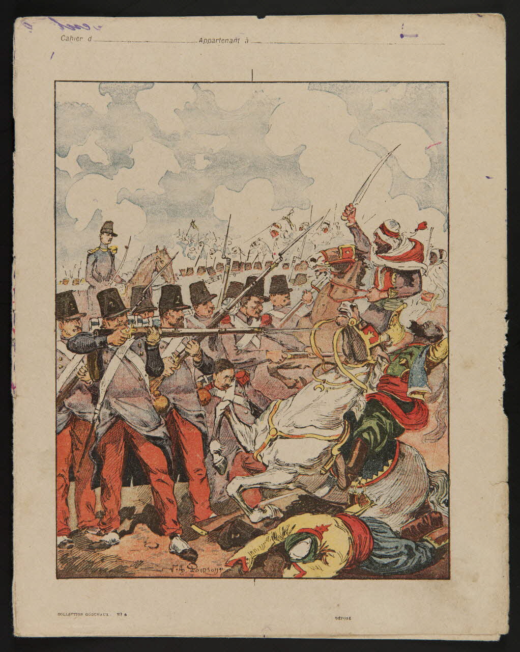 estampe CHANGARNIER ET LE 2me LEGER  au Combat de Somah  1836 1985.61.167 Photo