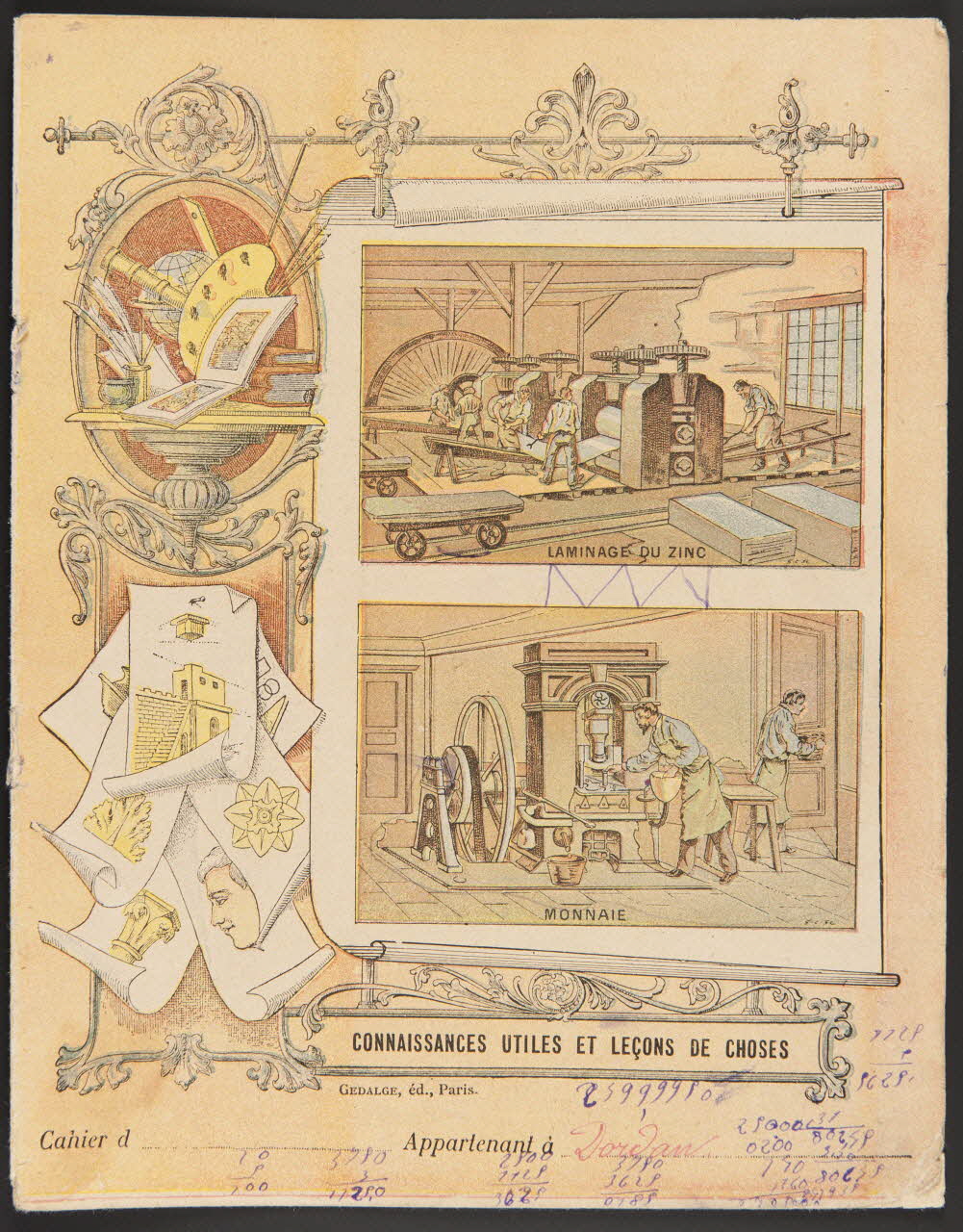 estampe CONNAISSANCES UTILES ET LECONS DE CHOSES  LAMINAGE DU ZINC  MONNAIE 1985.61.17 Photo