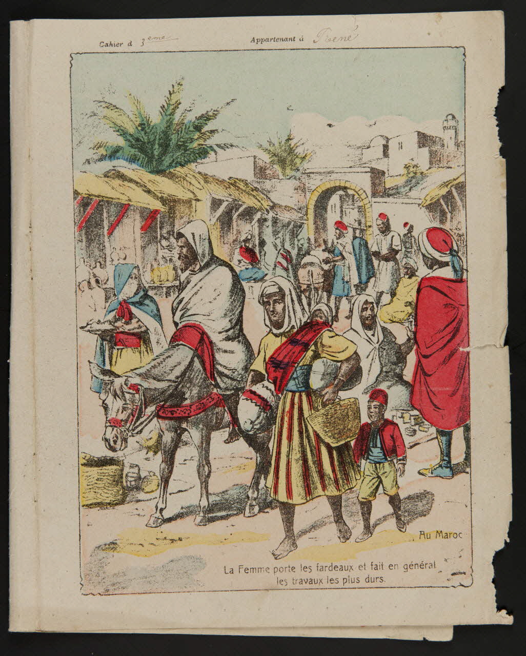 estampe La Femme porte les fardeaux et fait en général  les travaux les plus durs 1985.61.171 Photo