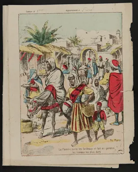 estampe La Femme porte les fardeaux et fait en général  les travaux les plus durs 1985.61.171  Photo