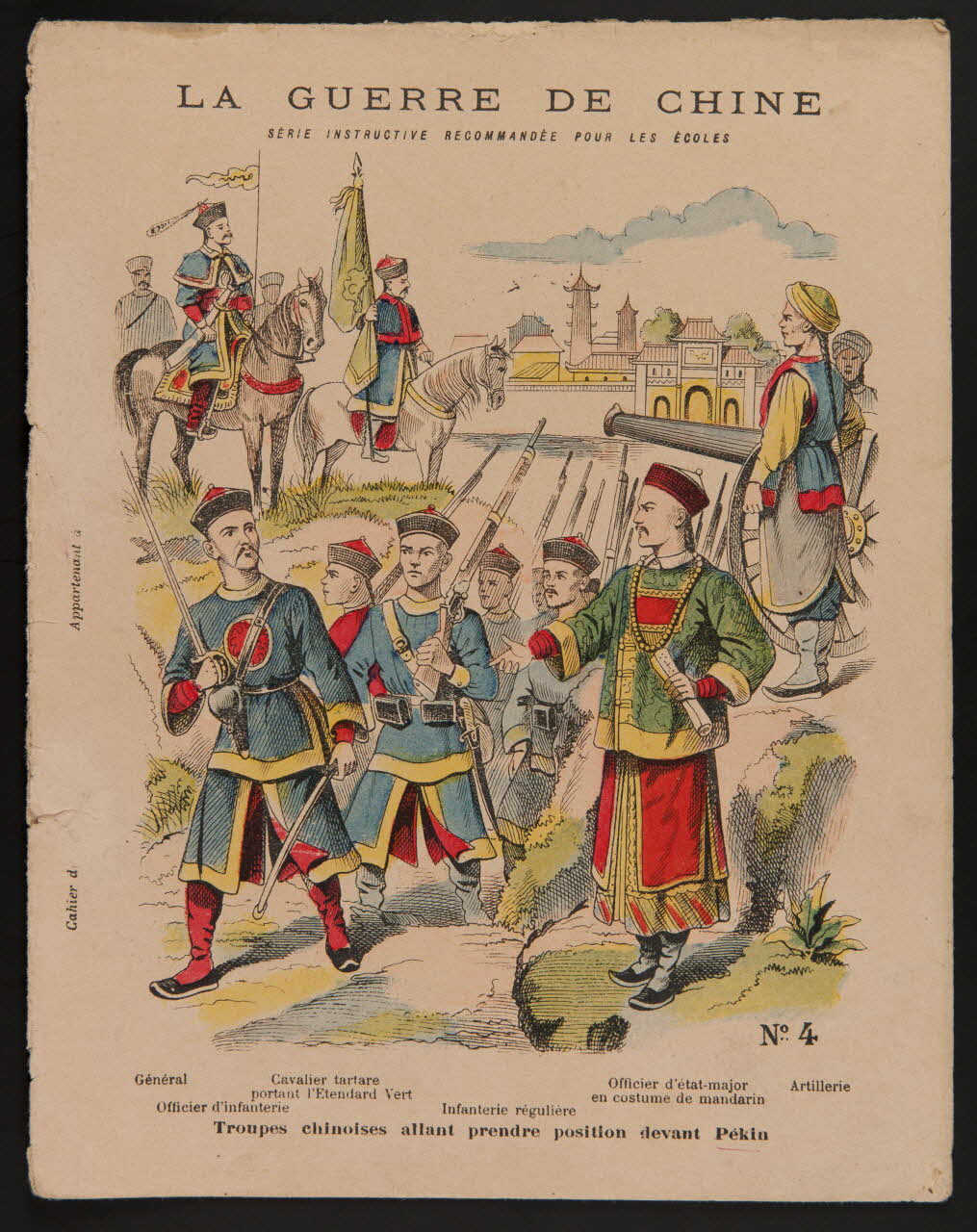 estampe LA GUERRE DE CHINE  Troupes chinoises allant prendre position devant Pékin 1985.61.185 Photo