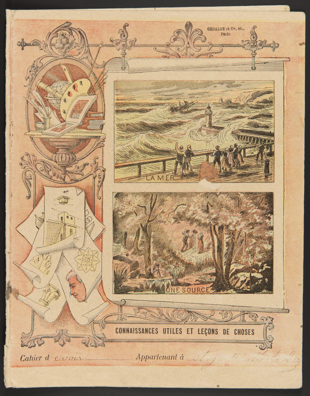 estampe CONNAISSANCES UTILES ET LECONS DE CHOSES  LA MER  UNE SOURCE 1985.61.19 Photo