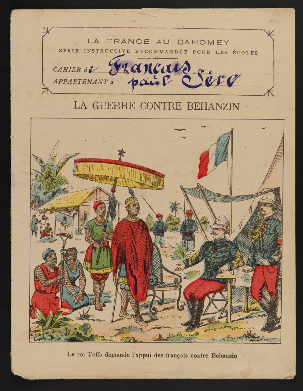 estampe LA GUERRE CONTRE BEHANZIN  Le roi Toffa demande l'appui des français contre Behanzin 1985.61.197 Photo