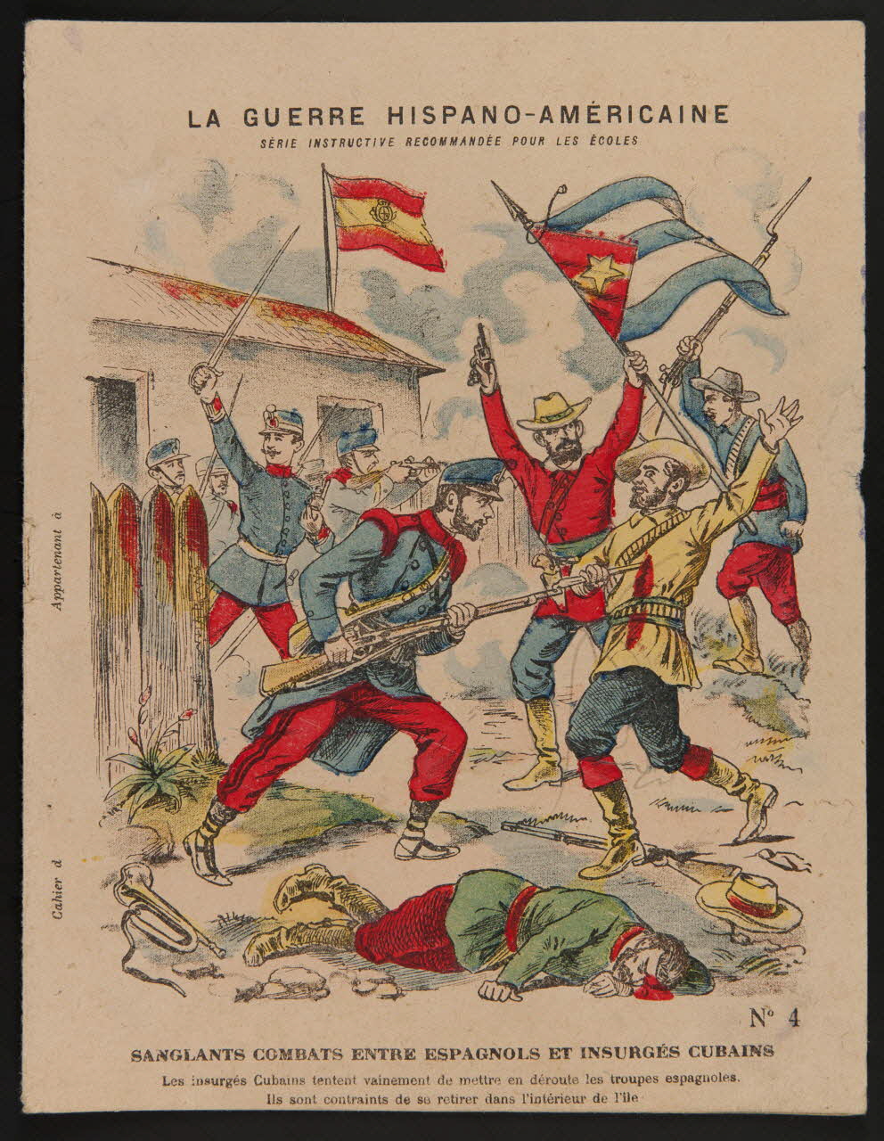 estampe LA GUERRE HISPANO-AMERICAINE  SANGLANTS COMBATS ENTRE ESPAGNOLS ET INSURGES CUBAINS 1985.61.199 Photo