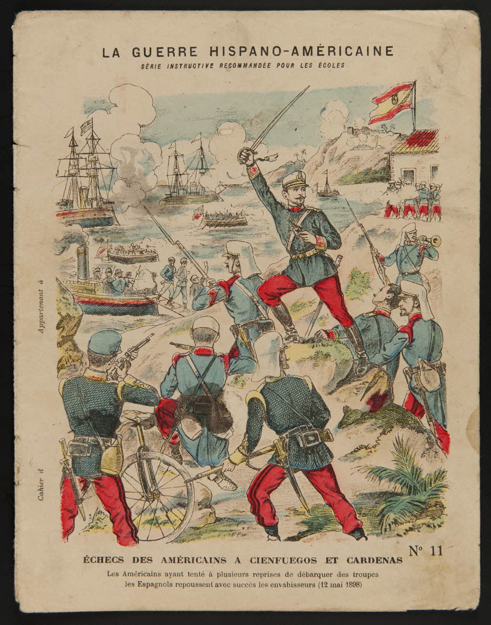 estampe LA GUERRE HISPANO-AMERICAINE  ECHECS DES AMERICAINS A CIENFUEGOS ET CARDENAS 1985.61.200 Photo