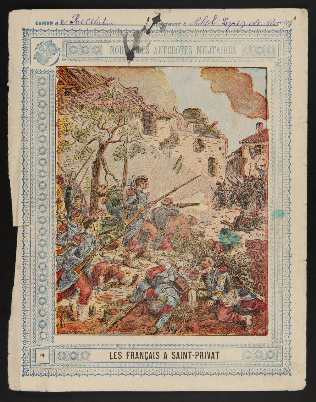 estampe NOUVELLES ANECDOTES MILITAIRES  LES FRANCAIS A SAINT-PRIVAT 1985.61.210 Photo