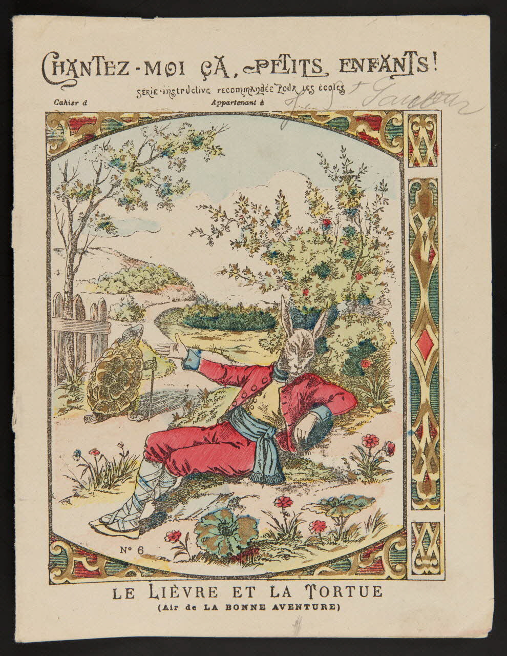 estampe LE LIEVRE ET LA TORTUE 1985.61.233 Photo