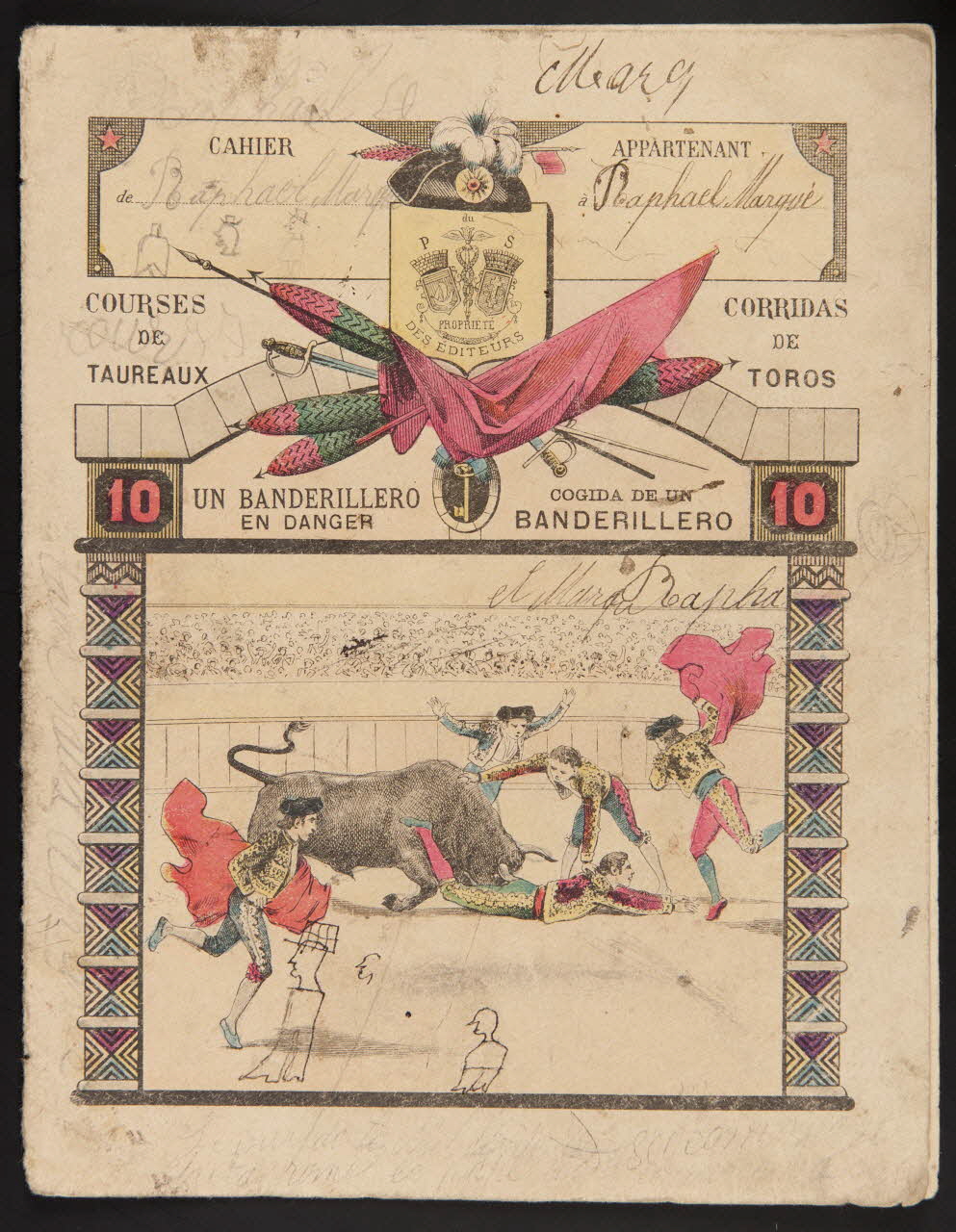 estampe COURSES  DE  TAUREAUX 1985.61.272 Photo